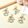 Transparent Epoxy Resin Pendant Keychains KEYC-FS00022-07-8