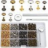 320 Sets 4 Colors 2 Sizes Iron Semi-Tublar Collision Rivets Kits DIY-WH0304-489-1