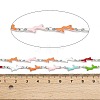 304 Stainless Steel Enamel Coral Link Chains CHS-F023-01G-P-2