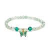 5Pcs 5 Style Natural Mixed Gemstone & Glass Beaded Stretch Bracelets Set BJEW-JB08881-4