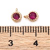 Brass Micro Pave Cubic Zirconia Charms KK-Z089-11KCG-01-3