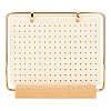 Iron Felt Enamel Pin Display Pages with Wooden Base ODIS-WH0007-77-1