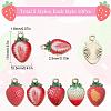 50Pcs 5 Styles Printed Alloy Pendants FIND-SC0006-07-2
