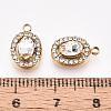 304 Stainless Steel Cubic Zirconia Charms STAS-OY004-01G-01-3