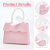 Trapezoid Paper Gift Box with Plastic Imitation Pearl Handles CON-WH0092-65B-4