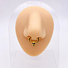 304 Stainless Steel Skull Circular/Horseshoe Barbell Nose Rings WG89838-02-1