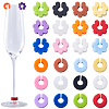 Gorgecraft 1 Set Silicone Wine Glass Charms Sets AJEW-GF0007-56-1