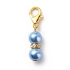 Baking Painted Pearlized Glass Pearl Round Beads Gourd Pendant Decorations HJEW-JM00734-2