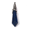 Natural Lapis Lazuli Dyed Pointed Big Pendants G-Q184-02N-AS-1