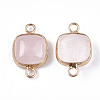 Natural Rose Quartz Links connectors G-S344-69L-2