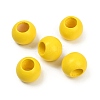 Spray Painted Wood European Beads WOOD-F017-05E-1