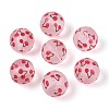 Transparent Frosted Acrylic Beads FACR-T008-03D-1
