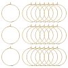 CREATCABIN 80Pcs Long-Lasting Plated Brass Hoop Earrings Findings KK-CN0003-13-1