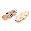 Alloy Enamel Pendants ENAM-T022-39KCG-06-2