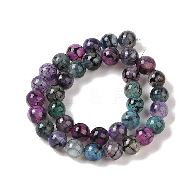 Natural Dragon Veins Agate Bead Strands G-NH0013-B01-02-1