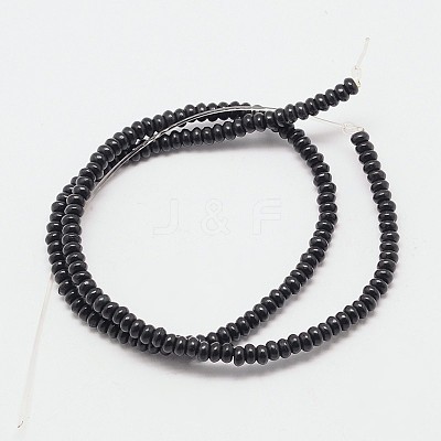 Dyed Synthetical Turquoise Rondelle Bead Strand G-P083-6mm-84L-1