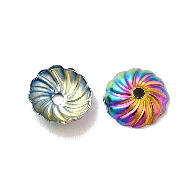 Ion Plating(IP) 304 Stainless Steel Bead Caps STAS-G075-10MC-1