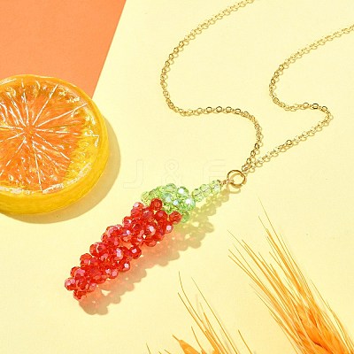 Glass Woven Big Pendants PALLOY-CJ00064-1