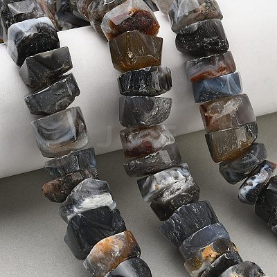 Natural Banded Agate Beads Strands G-K381-B01-1