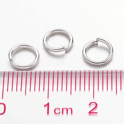 Platinum Plated Brass Round Open Jump Rings for Jewelry DIY X-JRC7mm-NF-1