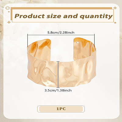 1Pc Galvanized Iron Open Cuff Bangles for Women BJEW-LP0015-21-1