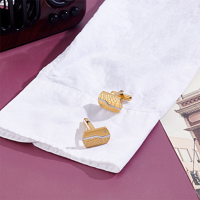1 Pair Stainless Steel Cufflinks AJEW-AR0005-64-1