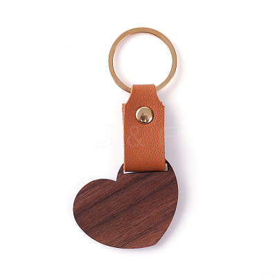 Wooden & Imitation Leather Pendant Keychain PW23041899362-1