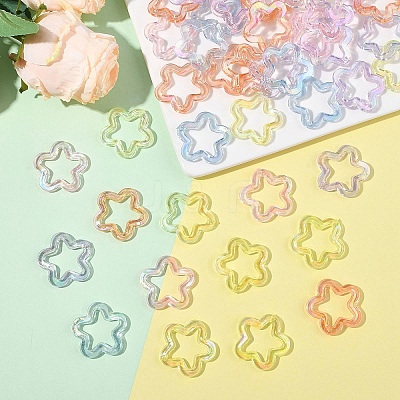 20Pcs Transparent Acrylic Pendants MACR-YW0004-18A-1