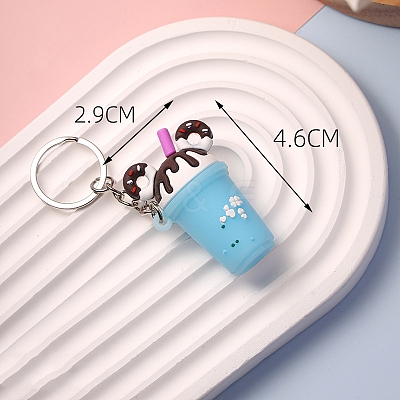 Milk Tea PVC Bag Keychain LS-PW-WG2786B-01-1