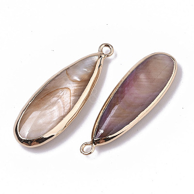 Natural Freshwater Shell Pendants SHEL-R047-03D-1