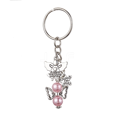 Angel Acrylic & Alloy Pendant Keychain KEYC-JKC00656-1