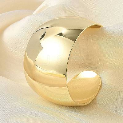 Brass Cuff Open Bangles BJEW-M060-03G-1