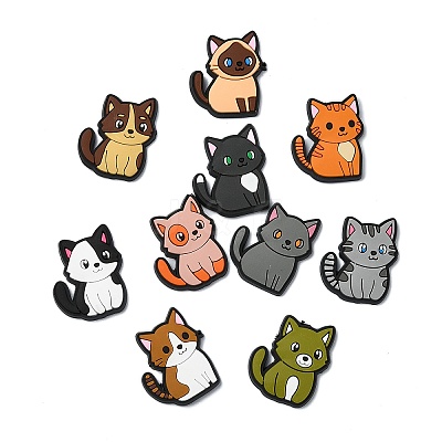 60Pcs 12 Colors Pet Theme PVC Plastic Cabochons FIND-CJ0002-56-1