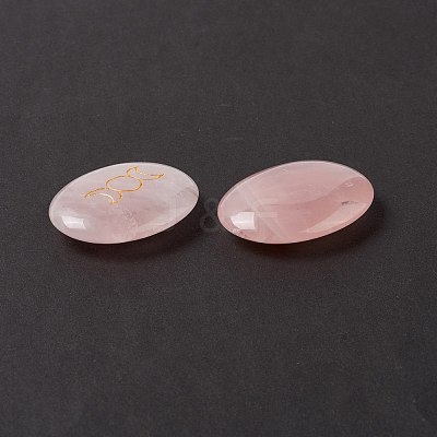 Natural Rose Quartz Healing Massage Palm Stones G-E579-03I-1