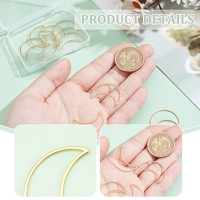 10Pcs 201 Stainless Steel Linking Rings STAS-UN0058-76-1