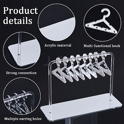 2 Sets 2 Styles Acrylic Earring Display Stands EDIS-CP0001-08-1