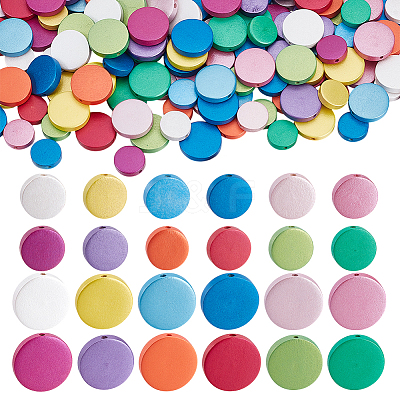 120Pcs 24 Styles Wood Beads WOOD-GA0001-98-1