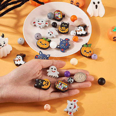 29Pcs Silicone Focal Beads SIL-TA0003-04-1