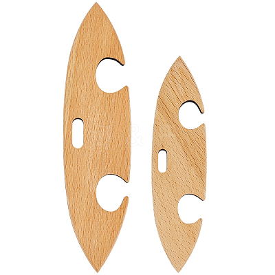 1Set Wood Knitting Looms Shuttles Set WOOD-BC0001-38D-1