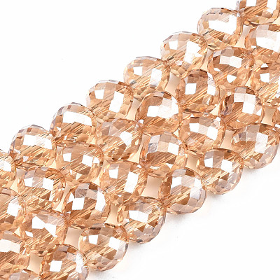 Transparent Glass Beads Strands EGLA-T008-14B-1