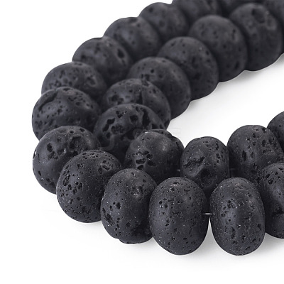 1 Strand Natural Lava Rock Beads Strands G-TA0003-44B-1
