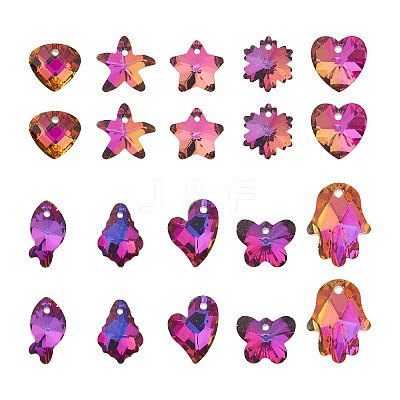 Glass Rhinestone Pendants YS-TAC0007-01B-1