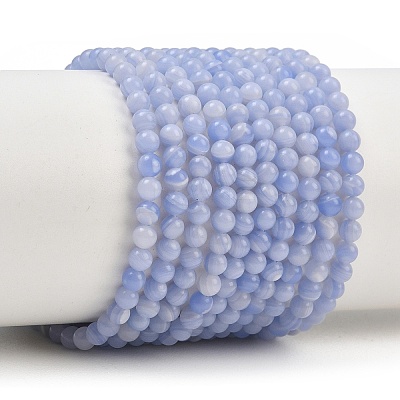 Dyed Synthetic Blue Lace Agate Beads Strands GG-CBA0389-A02-3mm-1