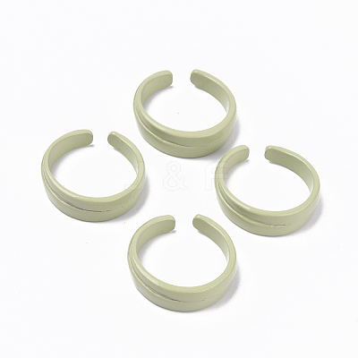 Spray Painted Alloy Cuff Rings RJEW-T011-28A-RS-1