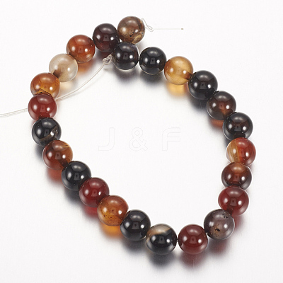 Natural Agate Beads Strands X-G-G515-8mm-04-1