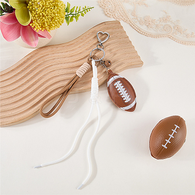 1Pc Sports ThemePU Leather Keychains KEYC-SP0001-67A-1