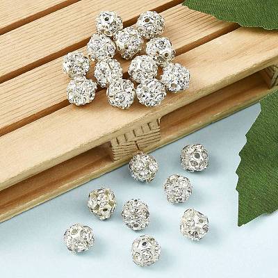 Brass Rhinestone Beads LS-RB-A019-8mm-01S-1