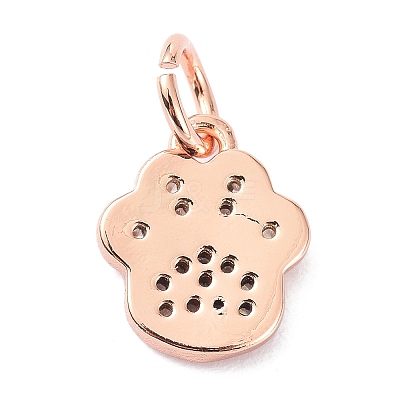 Brass Micro Pave Cubic Zirconia Charms LS-ZIRC-C022-22RG-1