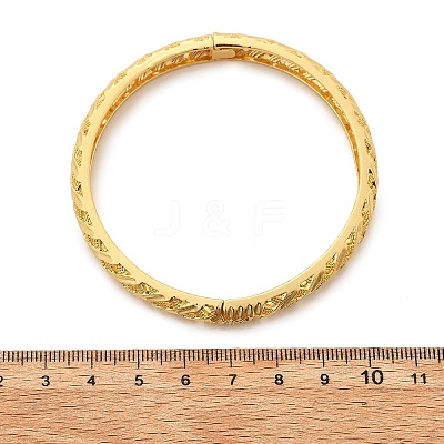 Brass Hinged Bangles for Women BJEW-D313-01G-1