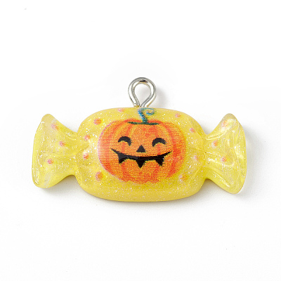 Translucent Resin Pendants RESI-D064-01P-01-1